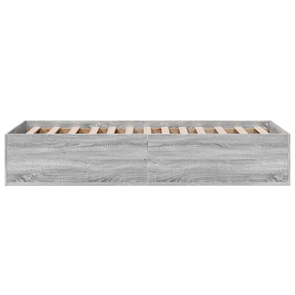 Okvir za krevet boja hrasta 75 x 190 cm od konstruiranog drva