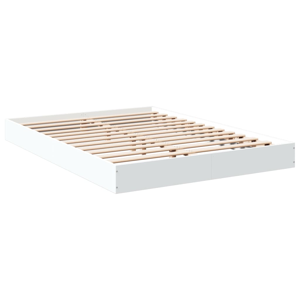 Okvir za krevet bijeli 135x190 cm konstruirano drvo