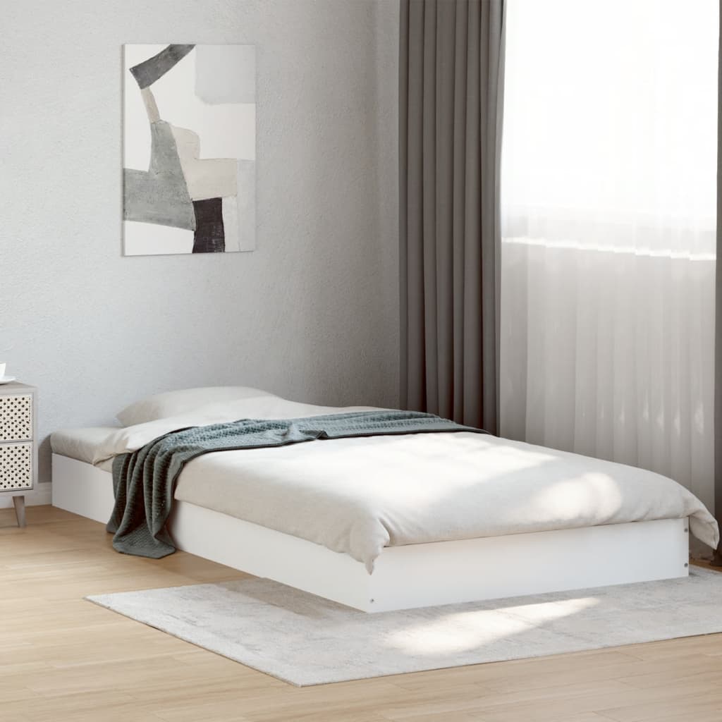 Okvir za krevet bijeli 90x190 cm konstruirano drvo
