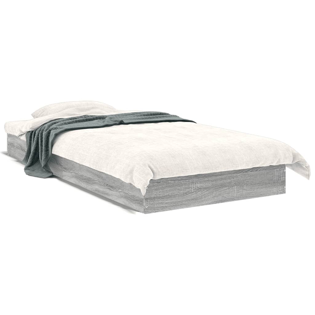 Okvir za krevet boja hrasta 75 x 190 cm od konstruiranog drva