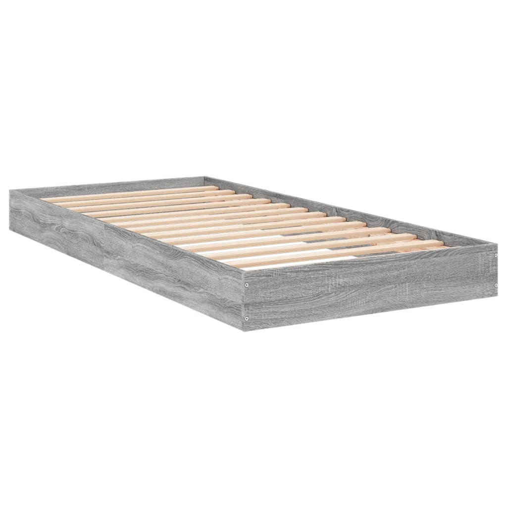 Okvir za krevet boja hrasta 75 x 190 cm od konstruiranog drva