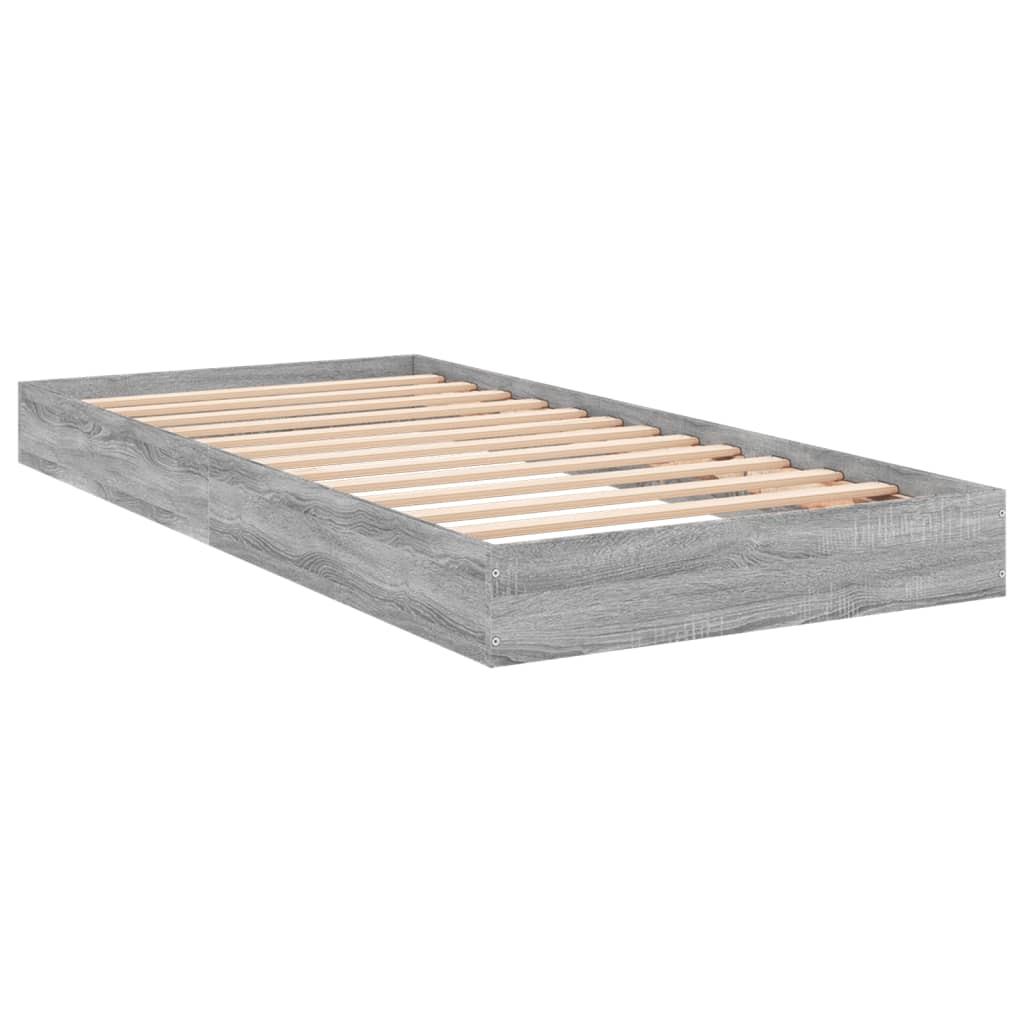 Okvir za krevet boja hrasta 75 x 190 cm od konstruiranog drva