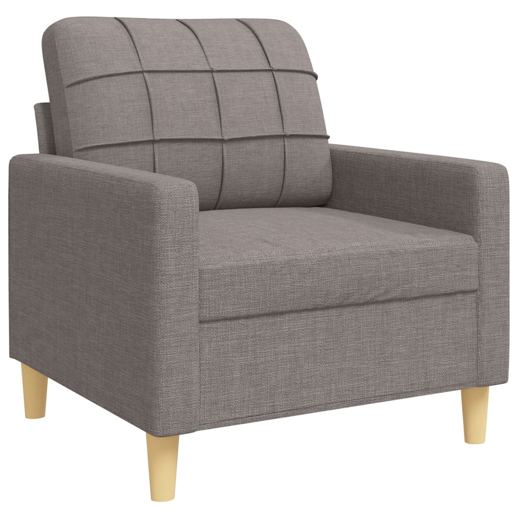 4-dijelni set sofa s tabureom smeđesivi od tkanine