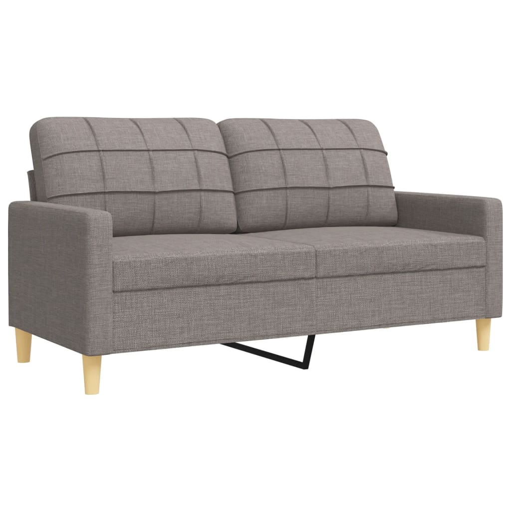 4-dijelni set sofa s tabureom smeđesivi od tkanine