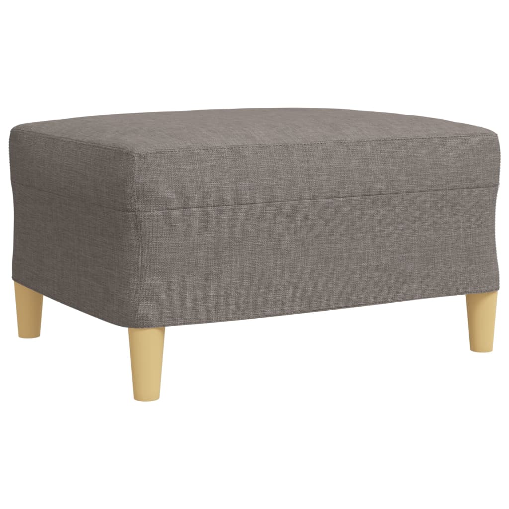 4-dijelni set sofa s tabureom smeđesivi od tkanine