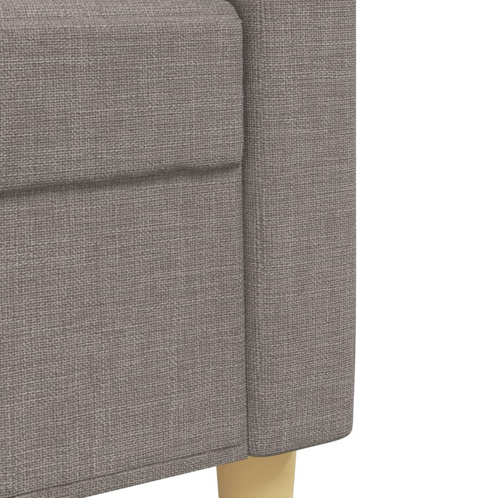 4-dijelni set sofa s tabureom smeđesivi od tkanine