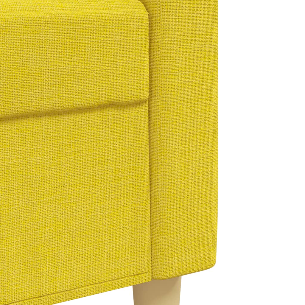 3-dijelni set sofa s ukrasnim jastucima svjetložuti od tkanine
