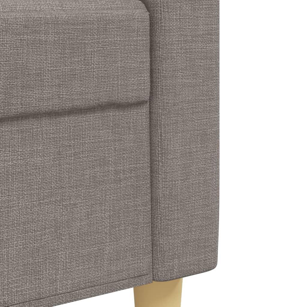 3-dijelni set sofa s ukrasnim jastucima smeđesivi od tkanine