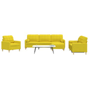 4-dijelni set sofa s tabureom i jastucima svjetlosivi tkanina