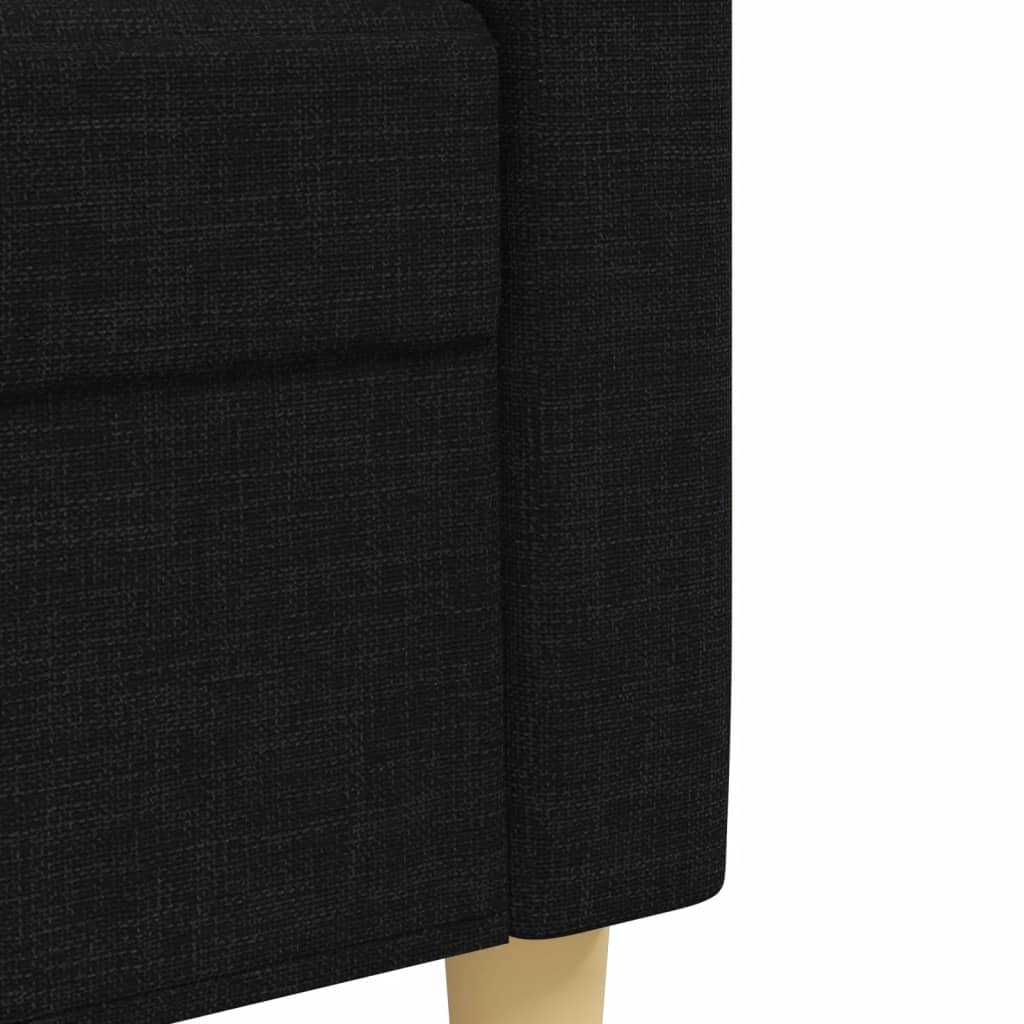 2-dijelni set sofa crni od tkanine