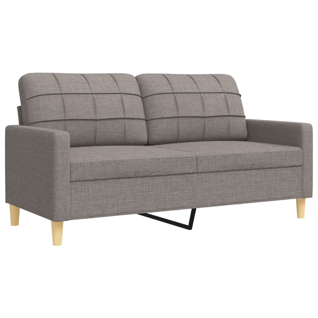 3-dijelni set sofa s tabureom smeđesivi od tkanine