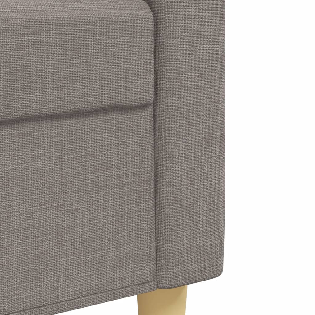 3-dijelni set sofa s tabureom smeđesivi od tkanine