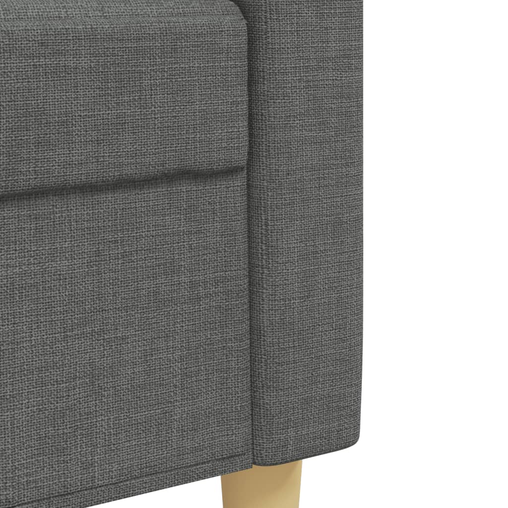 2-dijelni set sofa s ukrasnim jastucima tamnosivi od tkanine
