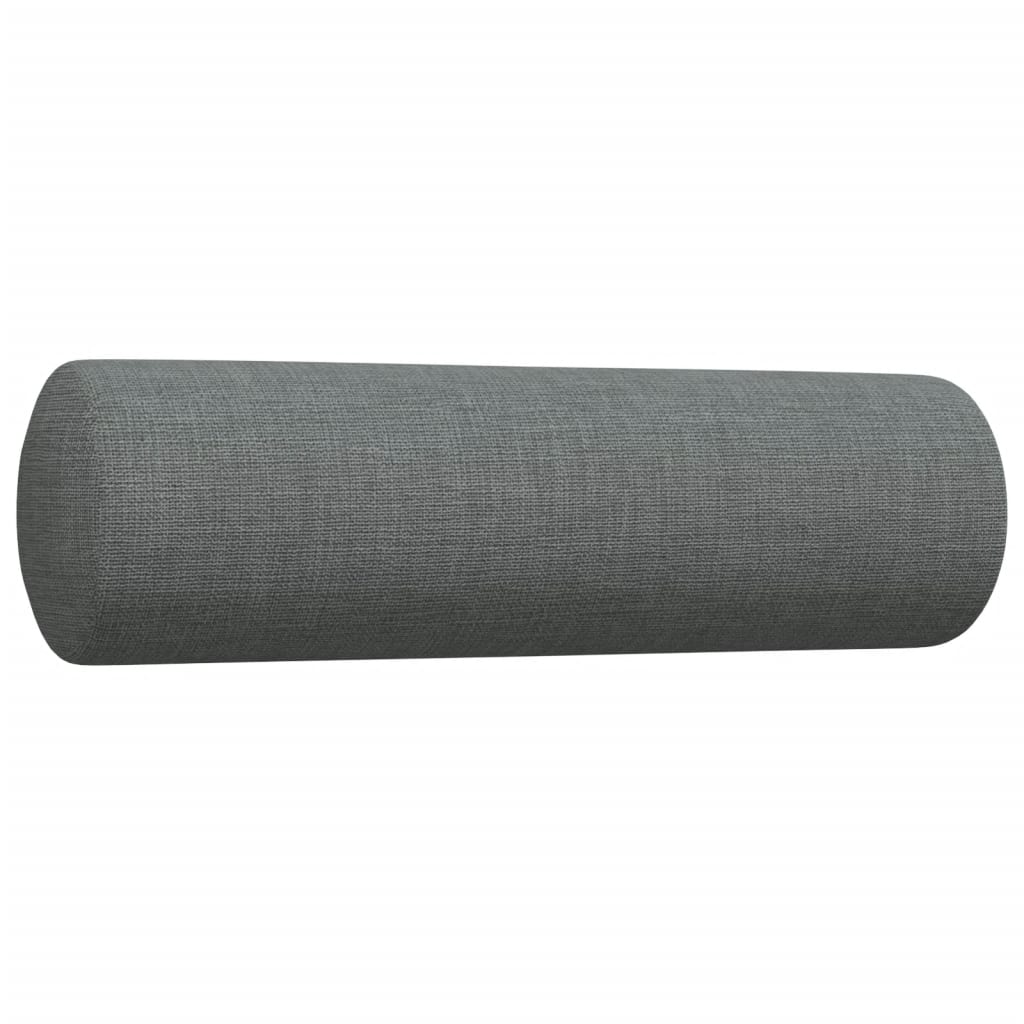 3-dijelni set sofa s tabureom i jastucima tamnosivi tkanina