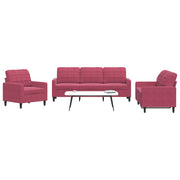 4-dijelni set sofa s jastucima baršunasti