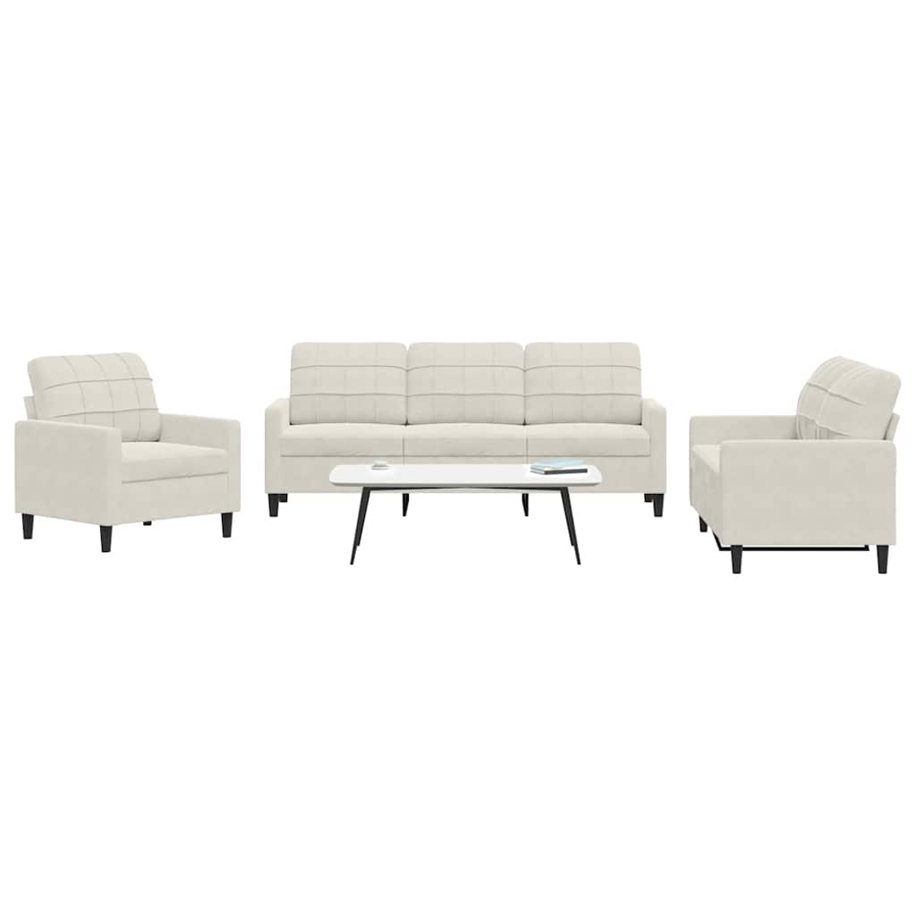 4-dijelni set sofa s jastucima baršunasti
