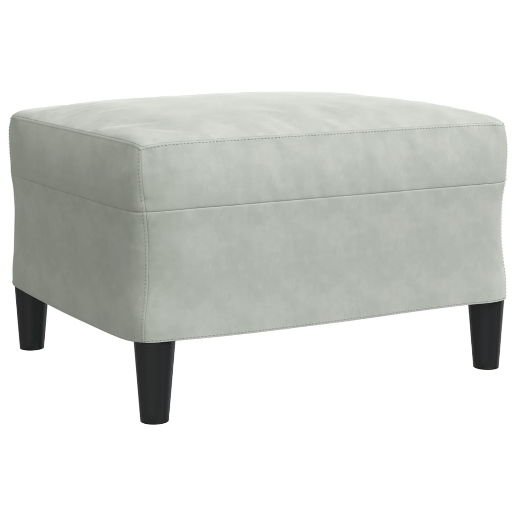 4-dijelni set sofa s jastucima svjetlosivi baršunasti