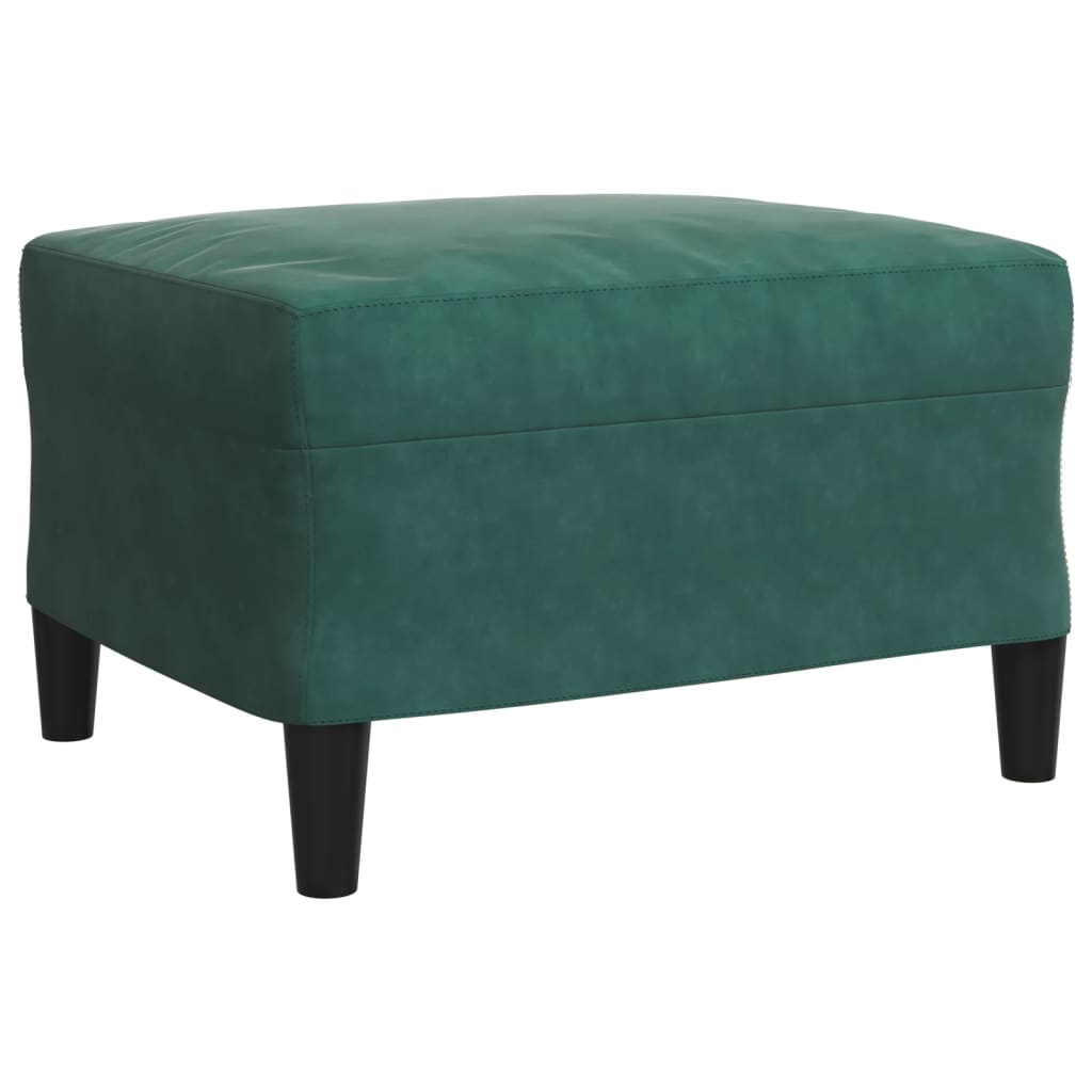 4-dijelni set sofa s jastucima tamnozeleni baršunasti
