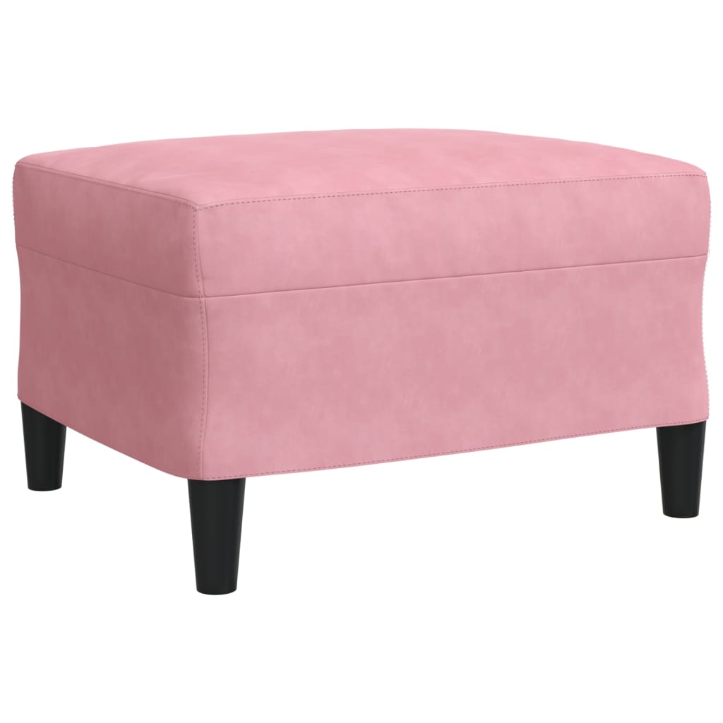 4-dijelni set sofa s jastucima ružičasti baršunasti