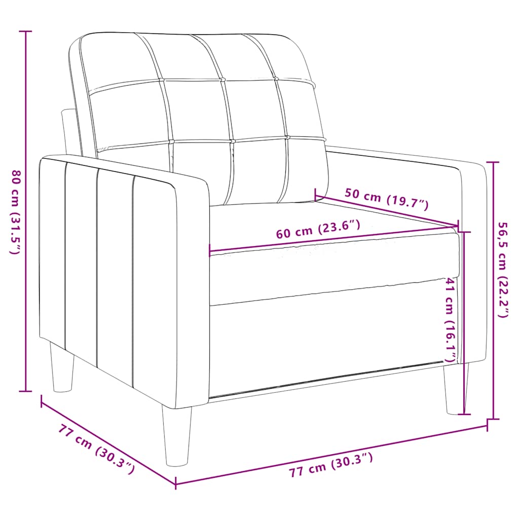 4-dijelni set sofa s jastucima krem baršunasti