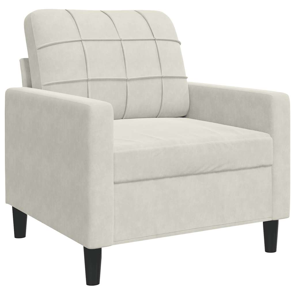 4-dijelni set sofa s jastucima krem baršunasti