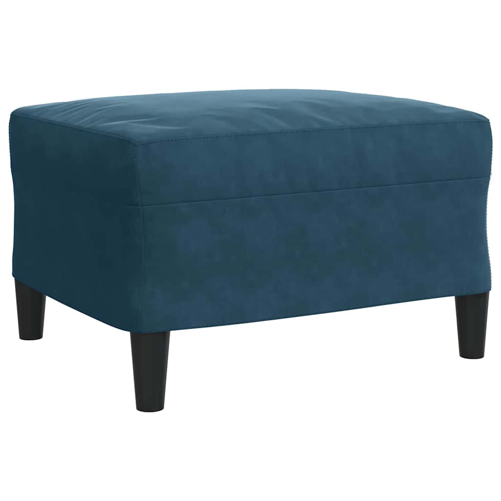 4-dijelni set sofa s jastucima plavi baršunasti