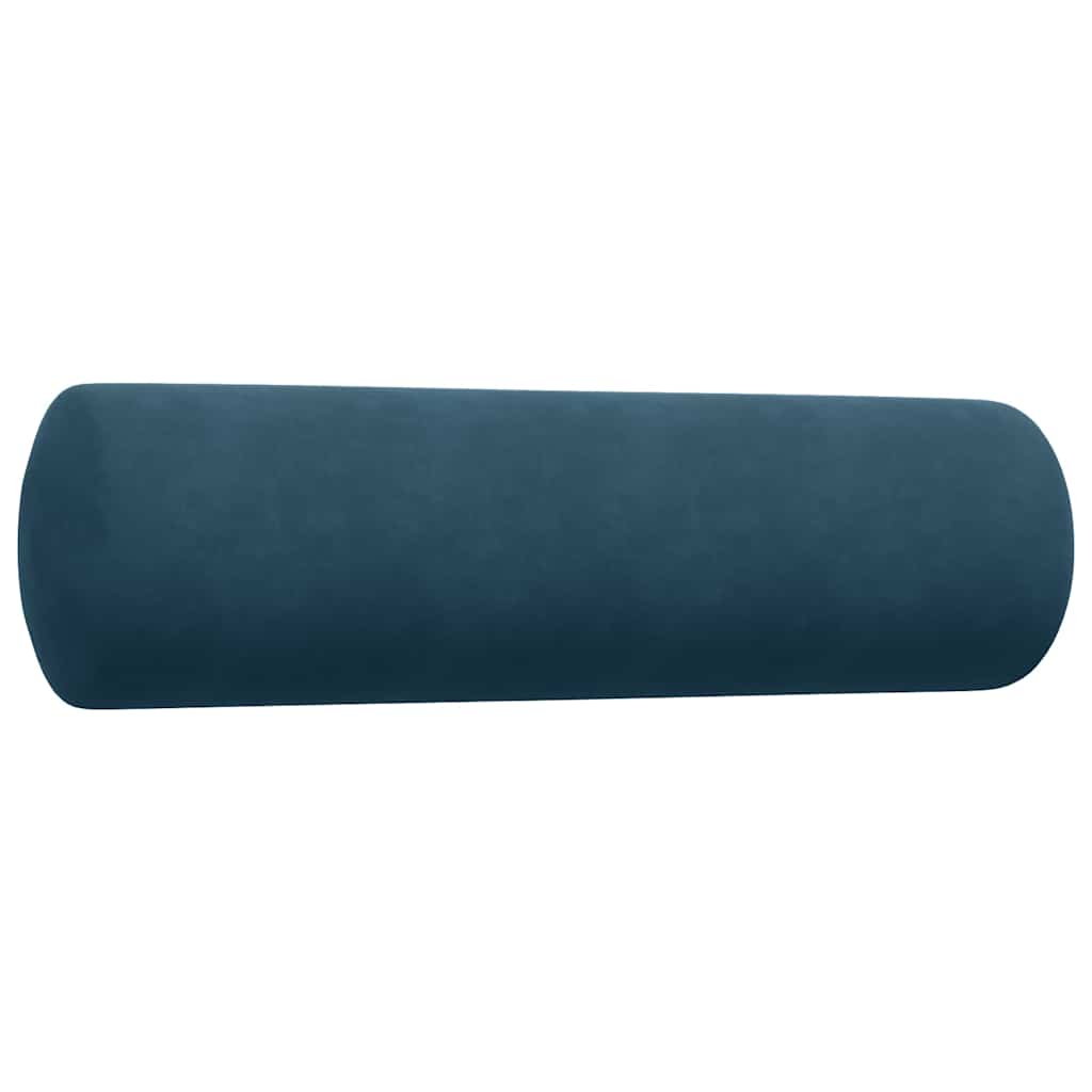 4-dijelni set sofa s jastucima plavi baršunasti