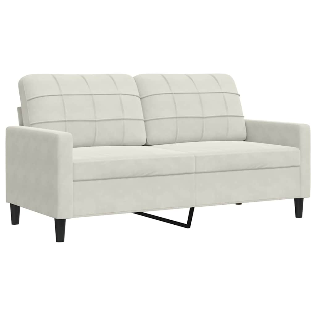 4-dijelni set sofa s jastucima krem baršunasti