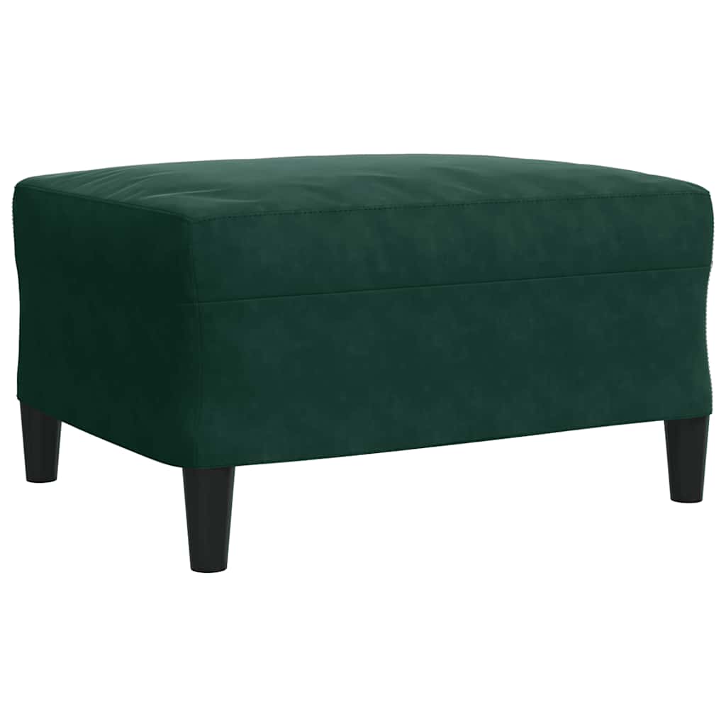 4-dijelni set sofa s jastucima tamnozeleni baršunasti