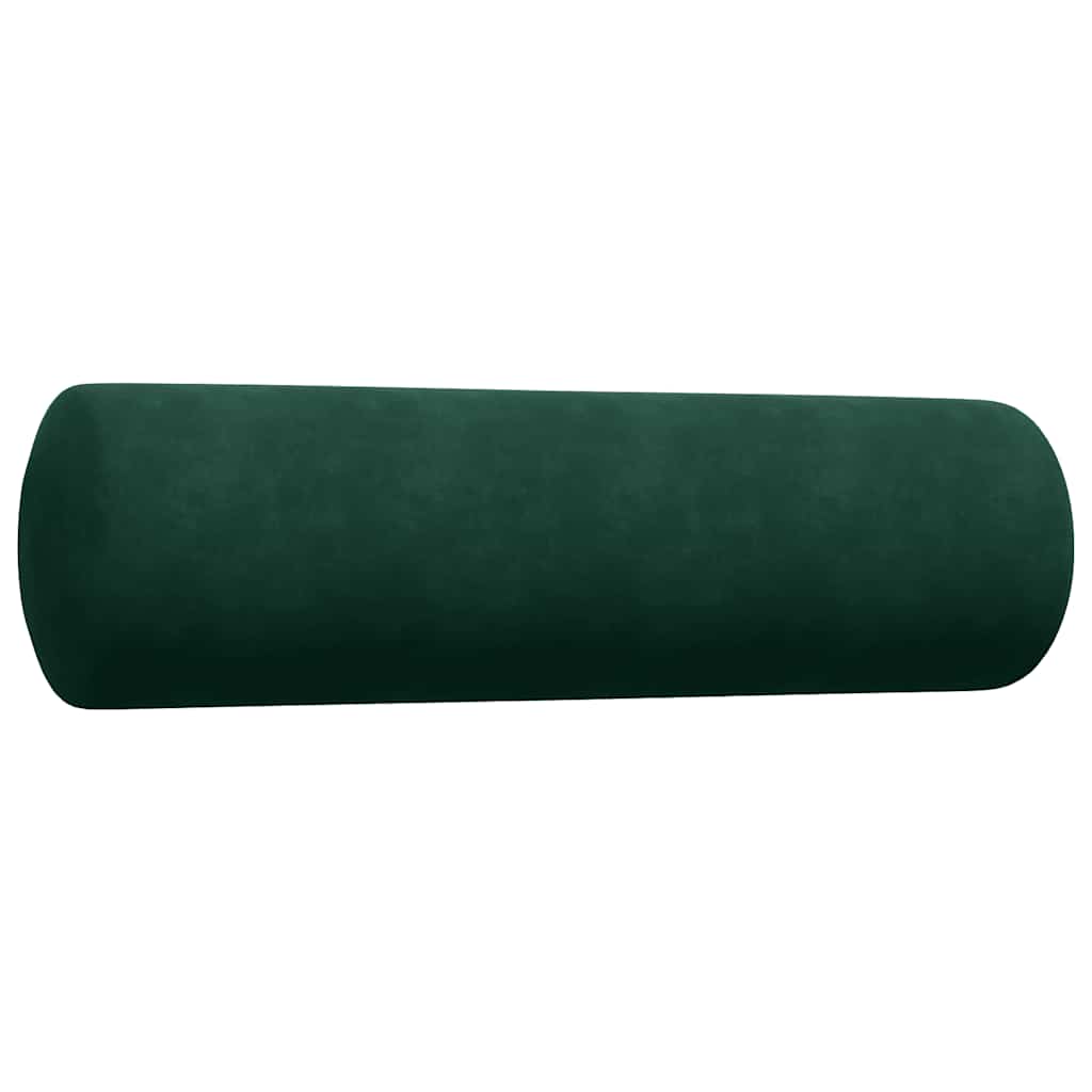 4-dijelni set sofa s jastucima tamnozeleni baršunasti