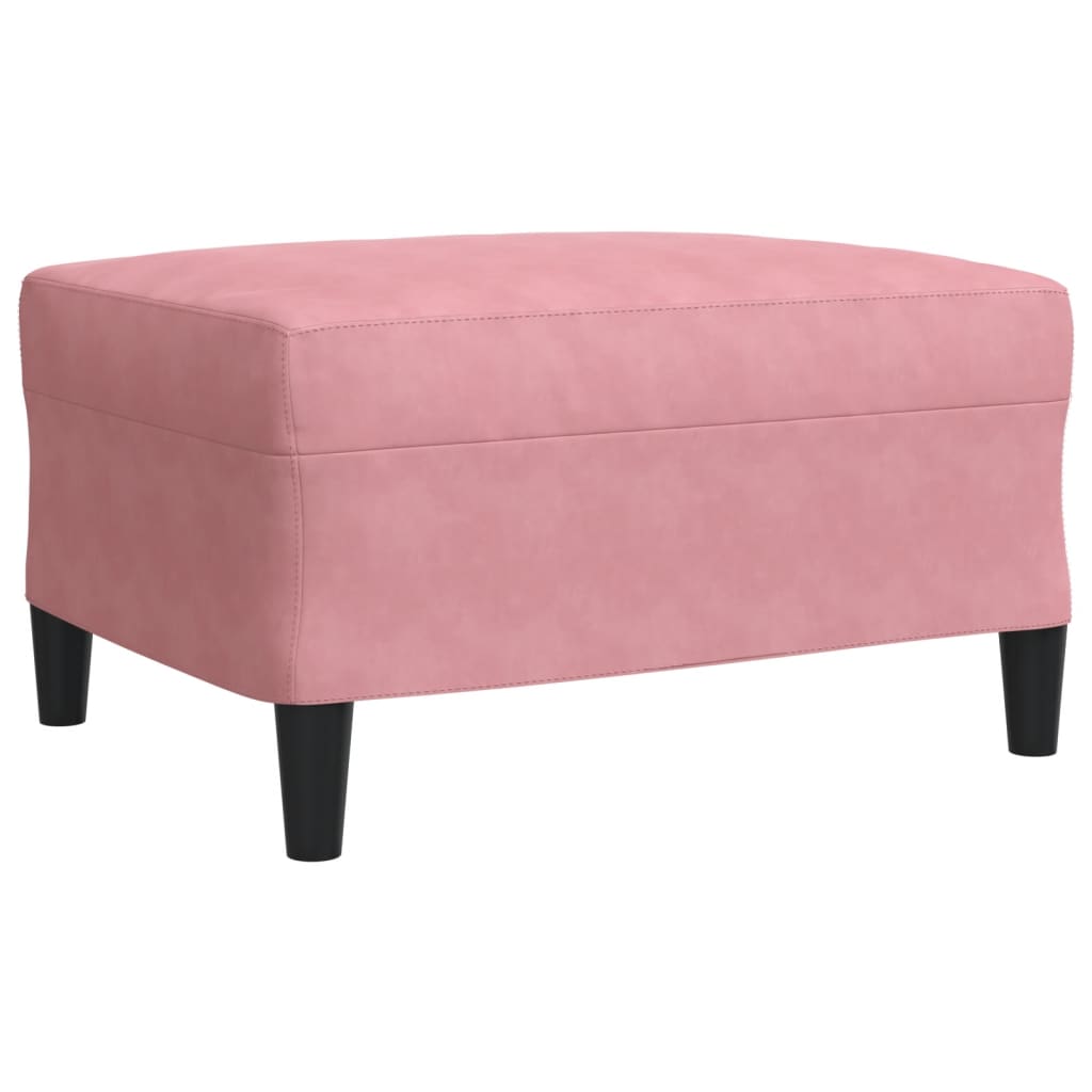 4-dijelni set sofa s jastucima ružičasti baršunasti