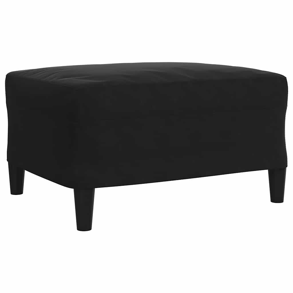 3-dijelni set sofa s jastucima crni baršunasti