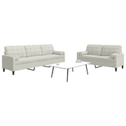 2-dijelni set sofa s jastucima krem baršunasti