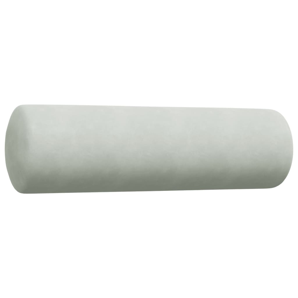 3-dijelni set sofa s jastucima svjetlosivi baršunasti