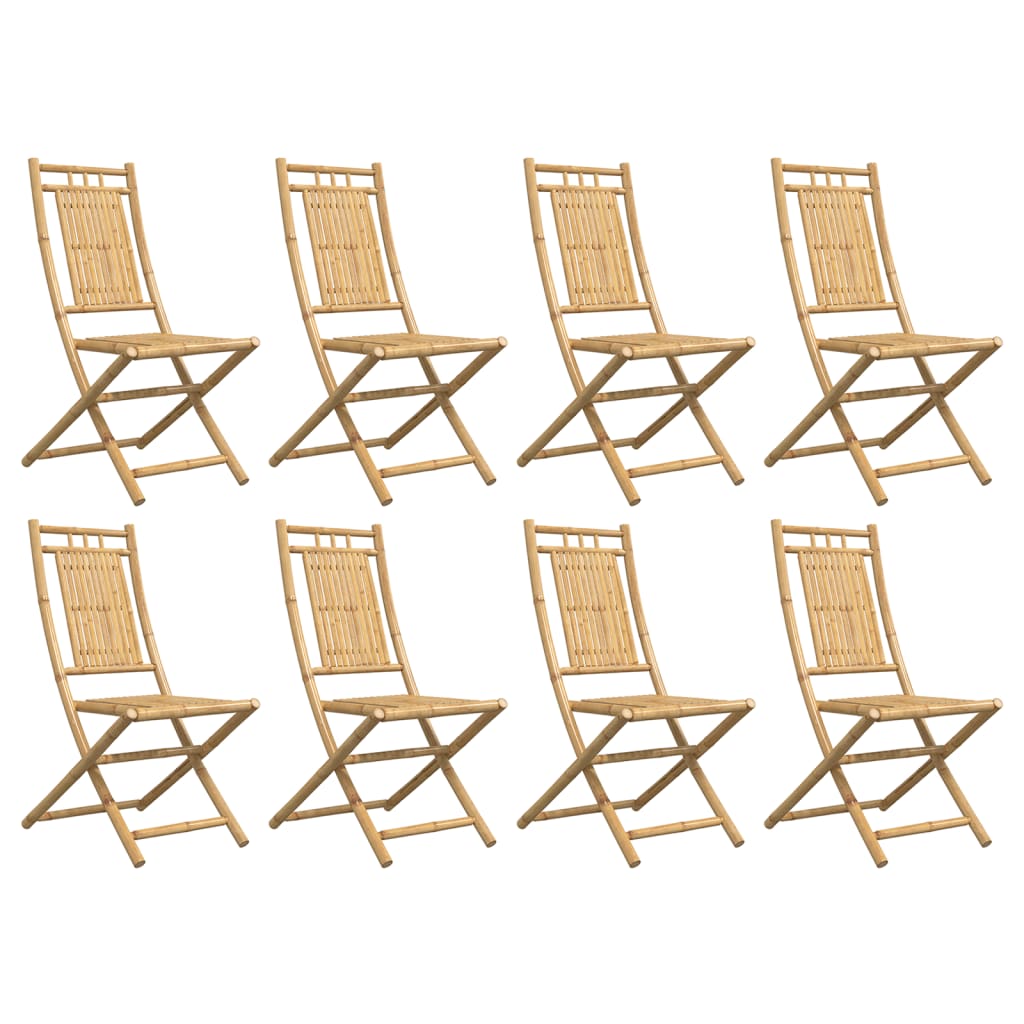 Sklopive vrtne stolice 8 kom 46 x 66 x 99 cm od bambusa