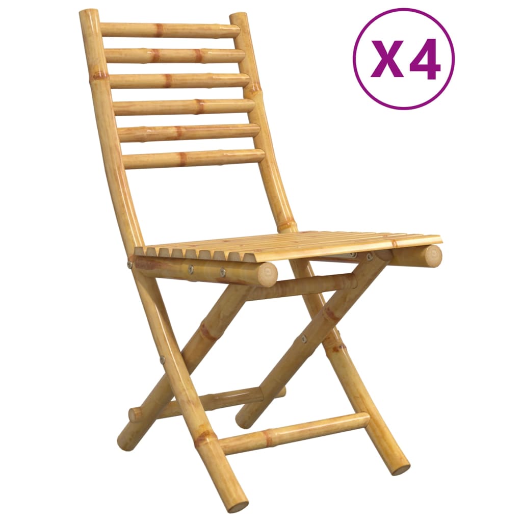 Sklopive vrtne stolice 4 kom 43 x 54 x 88 cm od bambusa