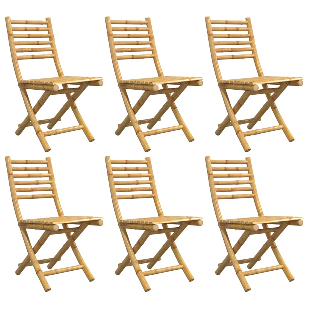 Sklopive vrtne stolice 6 kom 43 x 54 x 88 cm od bambusa