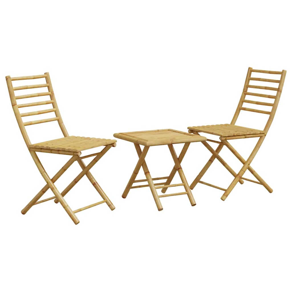 3-dijelni bistro set od bambusa