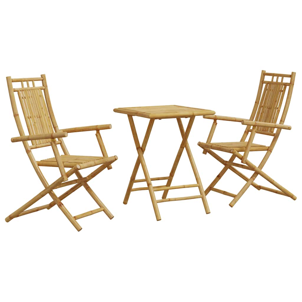 3-dijelni bistro set od bambusa