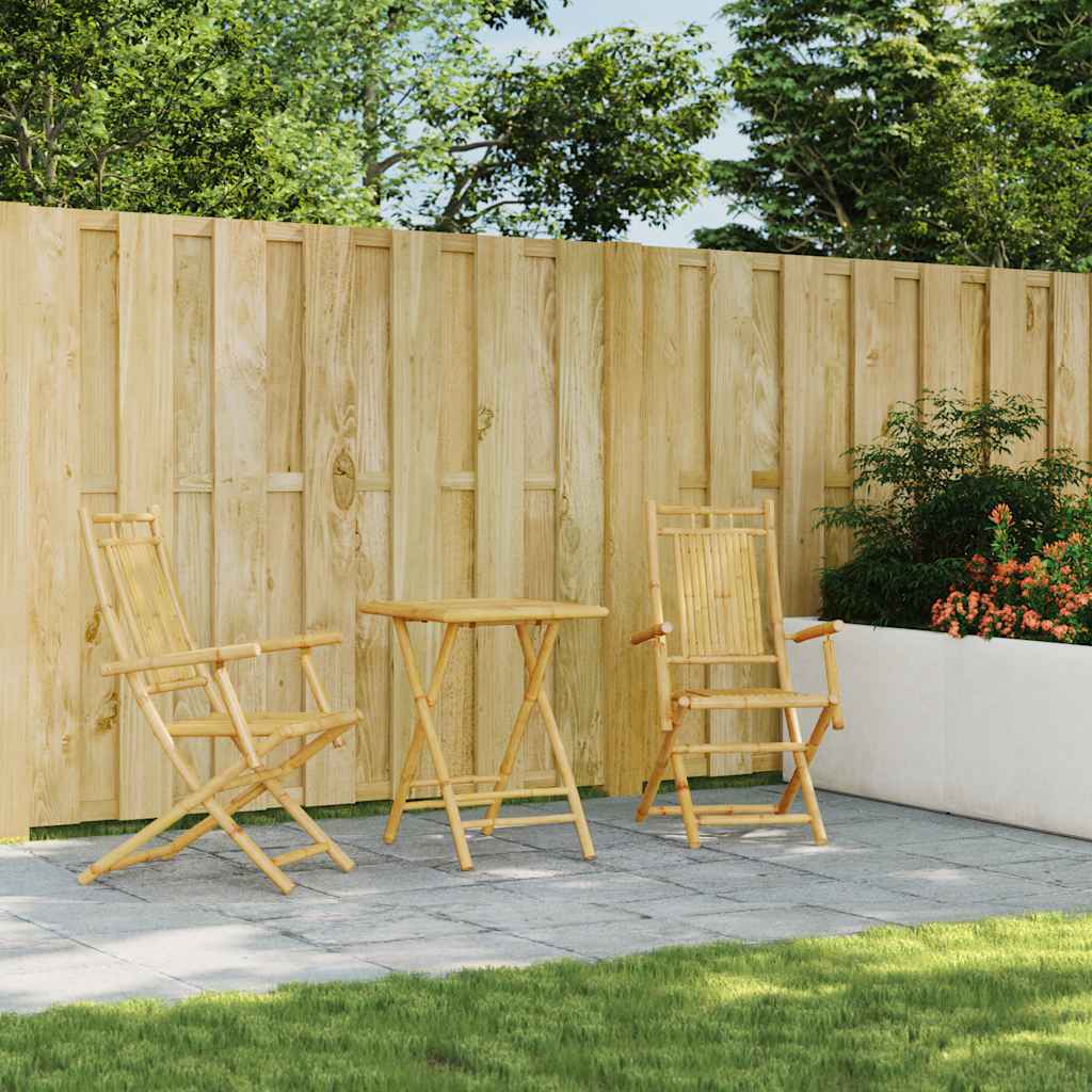 3-dijelni bistro set od bambusa
