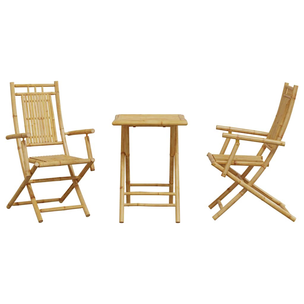 3-dijelni bistro set od bambusa