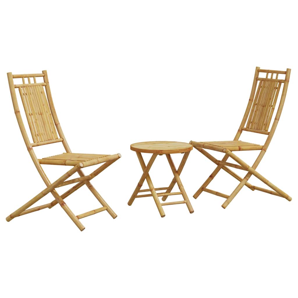 3-dijelni bistro set od bambusa