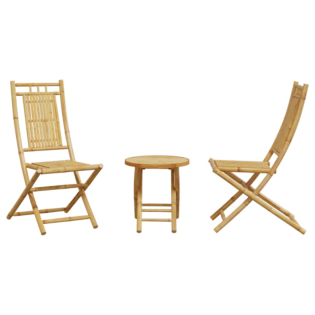 3-dijelni bistro set od bambusa