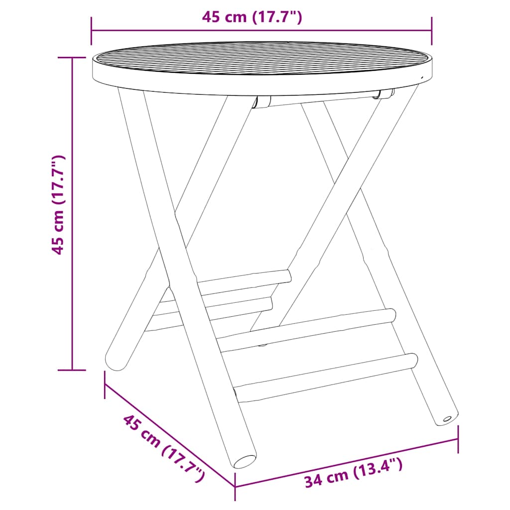 3-dijelni bistro set od bambusa