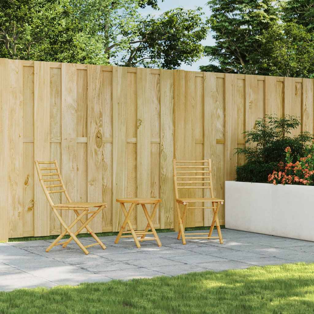 3-dijelni bistro set od bambusa