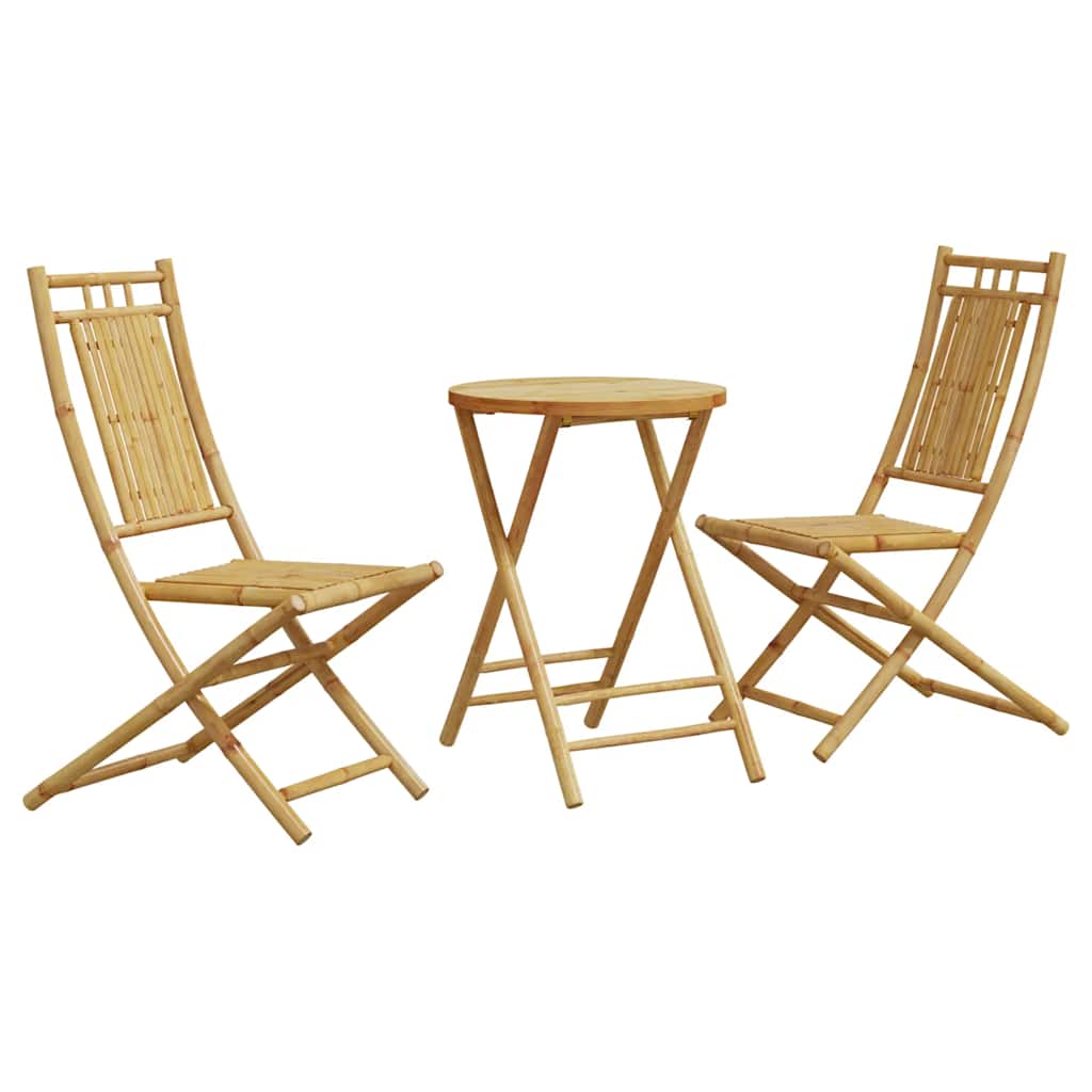 3-dijelni bistro set od bambusa