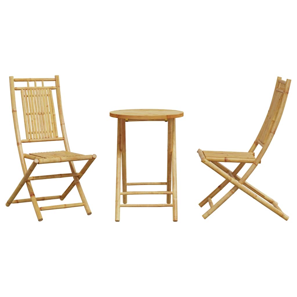 3-dijelni bistro set od bambusa