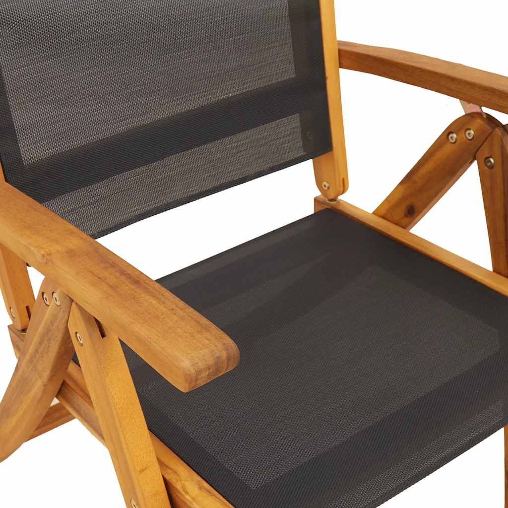 9-dijelni vrtni blagovaonski set od drva bagrema i tekstilena