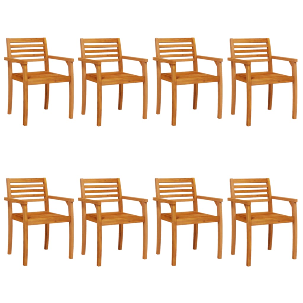 Vrtne stolice 8 kom 59x55x85 cm od masivnog bagremovog drva
