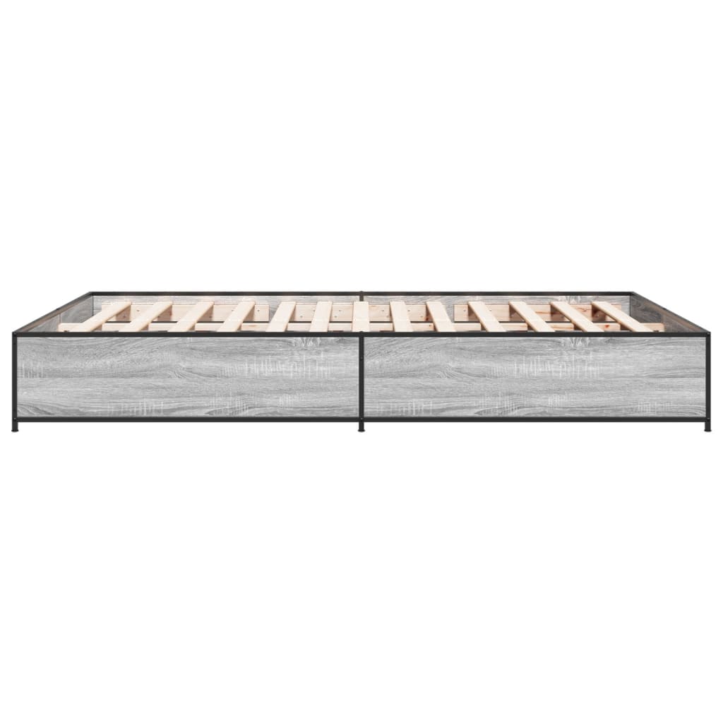 Okvir za krevet boja hrasta 120x190cm konstruirano drvo i metal